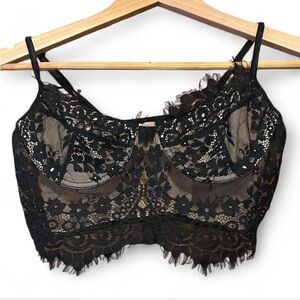 Elegant Black Lace Bralette